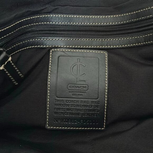 COACH - F05300 Black Nylon Leather Shoulder Bag - Picture 9 of 10